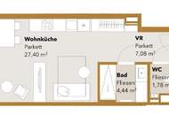 ASG IV-Qualitatives Wohnen in urbaner Lage: hochwertiger 1-Zimmer ERSTBEZUG mit Balkon! Provisionsfrei