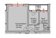 Studio in ruhiger Lage und Zentrumsnähe