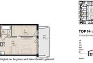 TOPLAGE und ERSTBEZUG: Hofseitige, moderne 2-Zimmerwohnung mit Balkon! Besichtigung ab Februar 2025 möglich!