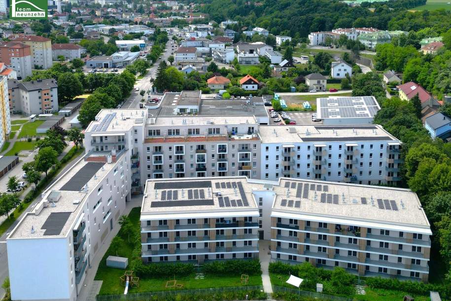 Moderne 1-Zimmer-Wohnung mit Loggia! Inklusive Kühlung und Einbauküche! STEINGÖTTERHOF - JETZT ANFRAGEN, Wohnung-miete, 599,62,€, 3100 Sankt Pölten(Stadt)