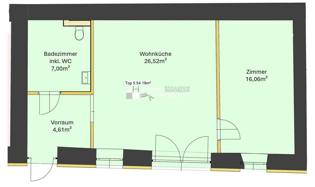 Erstbezug nach Sanierung - 2-Zimmer Wohnung zu vermieten - 54,19m² - Top5