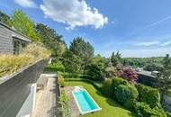 Luxuriöse Villa mit Panorama-Blick in den Pötzleinsdorfer Schloßpark, Wellnessoase und Gartenidylle
