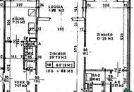 Schöne 2-Zimmer Wohnung mit Loggia in Innenhofruhelage