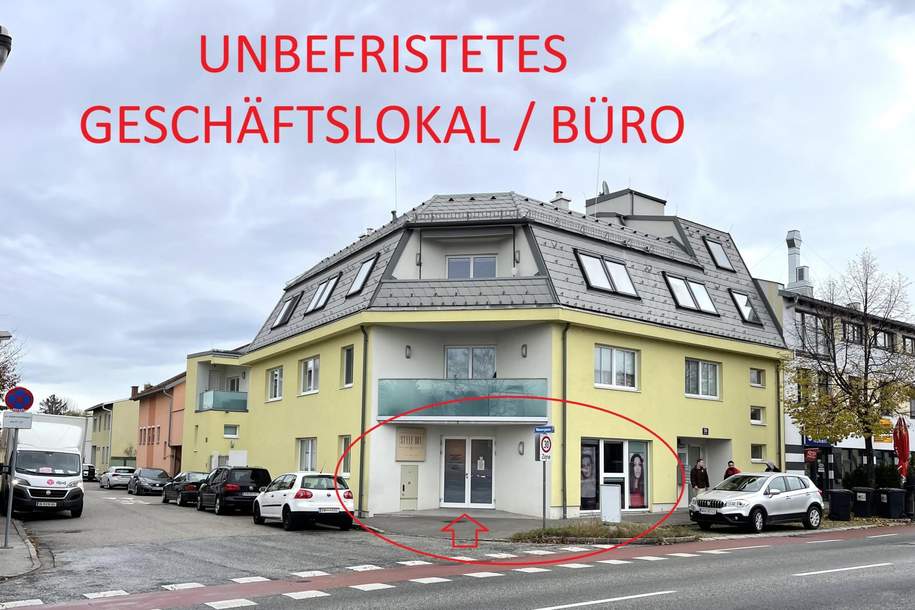 UNBEFRISTETES Eck-Geschäftslokal/-Büro direkt gegenüber Gymnasium Zehnergasse, Gewerbeobjekt-miete, 1.199,01,€, 2700 Wiener Neustadt(Stadt)