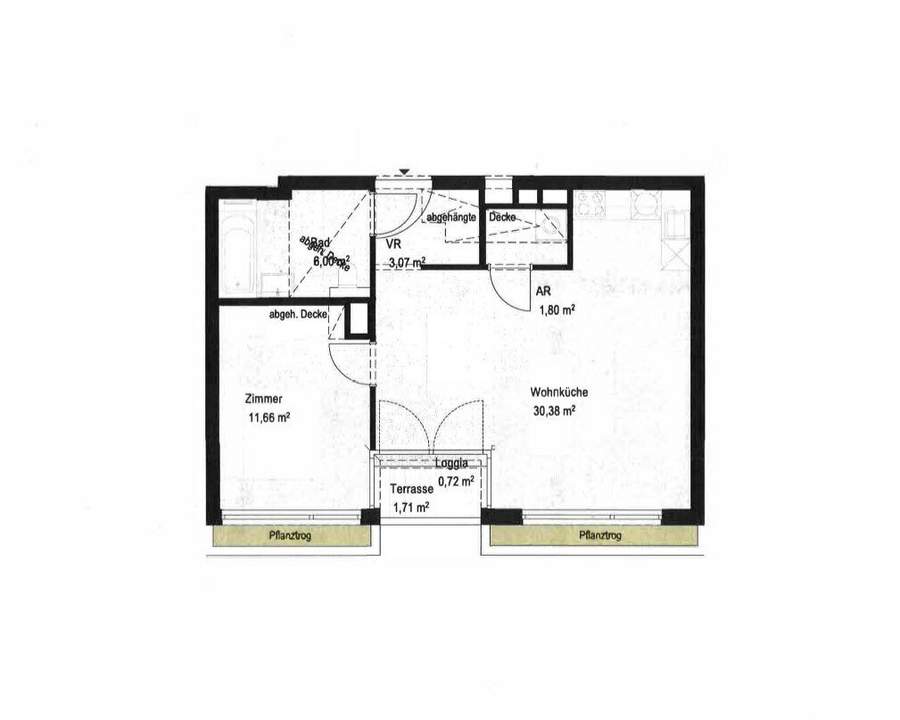 Erstbezug! Gut aufgeteilte 2-Zimmer-Dachgeschosswohnung inkl. KFZ-Stellplatz nahe AKH zu vermieten!