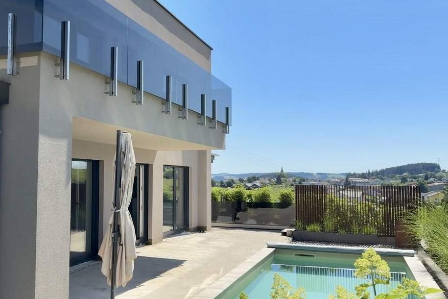 Zuhause ankommen: Traumhaus mit Salzwasserpool und moderner Gartengestaltung., Haus-kauf, 640.000,€, 4181 Urfahr-Umgebung