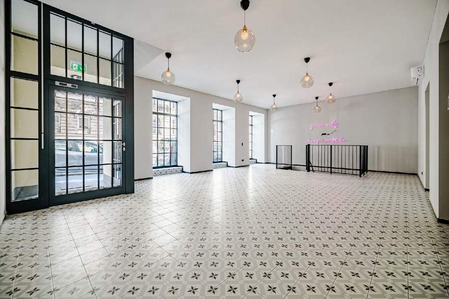 Exklusives Ecklokal mit Altbau-Charme und High-End-Design im 9. Bezirk zu mieten, Gewerbeobjekt-miete, 4.199,00,€, 1090 Wien 9., Alsergrund