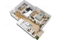 Ab 1. August !! Sehr schöne, super aufgeteilte 2 Zimmer Wohnung mit Balkon (TOP 50 - 4.OG)