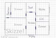 3 Zimmer mit Balkon - zentral begehbar