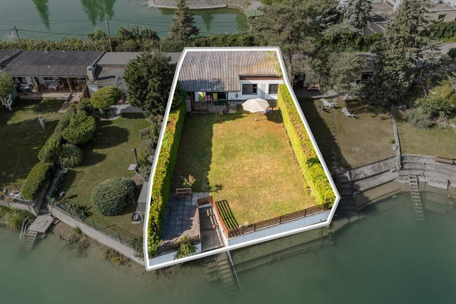 "Sommerdomizil am See- Koffer packen und einziehen-unbefristete Pacht", Haus-kauf, 1220 Wien 22., Donaustadt