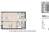 TOPLAGE und NEU ERRICHTET: Hofseitige, moderne 2-Zimmerwohnung mit großer Loggia!