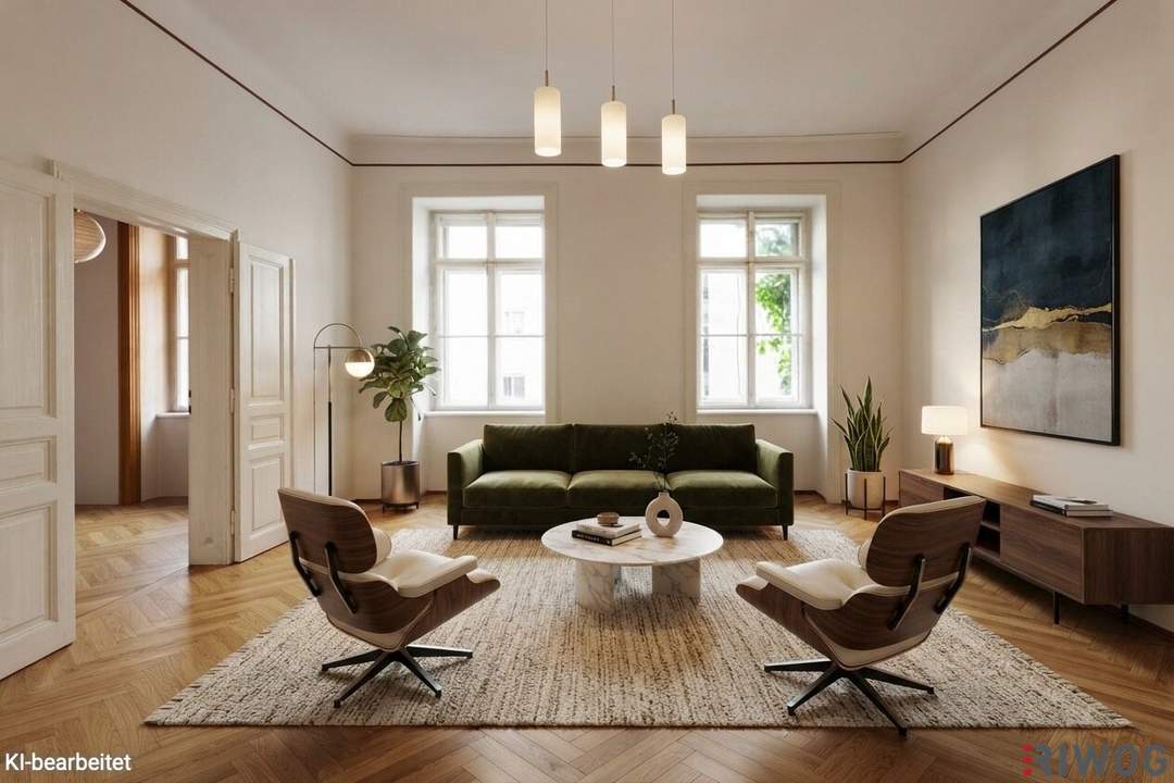 HOFRUHELAGE mit GRÜNBLICK | Sanierungsbedürftiger Altbau | Ca. 8,7 m² Balkon-Option (baubewilligt) | Nähe Einsiedlerpark, U4 Margaretengürtel, künftiger U2-Station Reinprechtsdorfer Straße