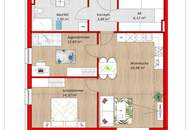 Wohnung im Doppelhaus-Stil | 3 Zimmer | 71 m² Wohnfläche | mit Balkon, Eigengarten &amp; 2 Parkplätzen