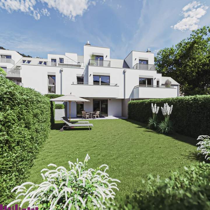 Abkühlen im hauseigenen Pool .... Ihre Traumwohnung mit Terrasse oder Garten und Fernblick Nähe Maurer Wald PROVISIONSFREI !!