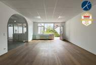 Firmensitz / Betriebsobjekt mit 320m² Büros, 400m² Hallen/Garagen &amp; 750m² Lagerplatz