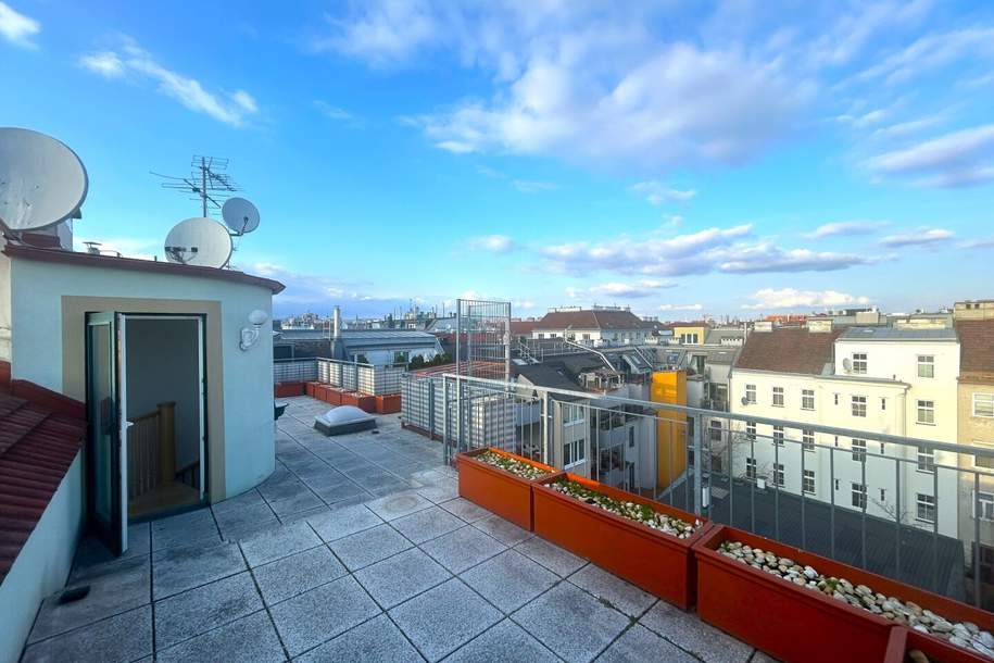 Nähe U4 / U6 I Lift I Klimaanlage I rund 60m² Dachterrasse I Zweitbezug nach Generalsanierung, Wohnung-miete, 1.966,52,€, 1120 Wien 12., Meidling