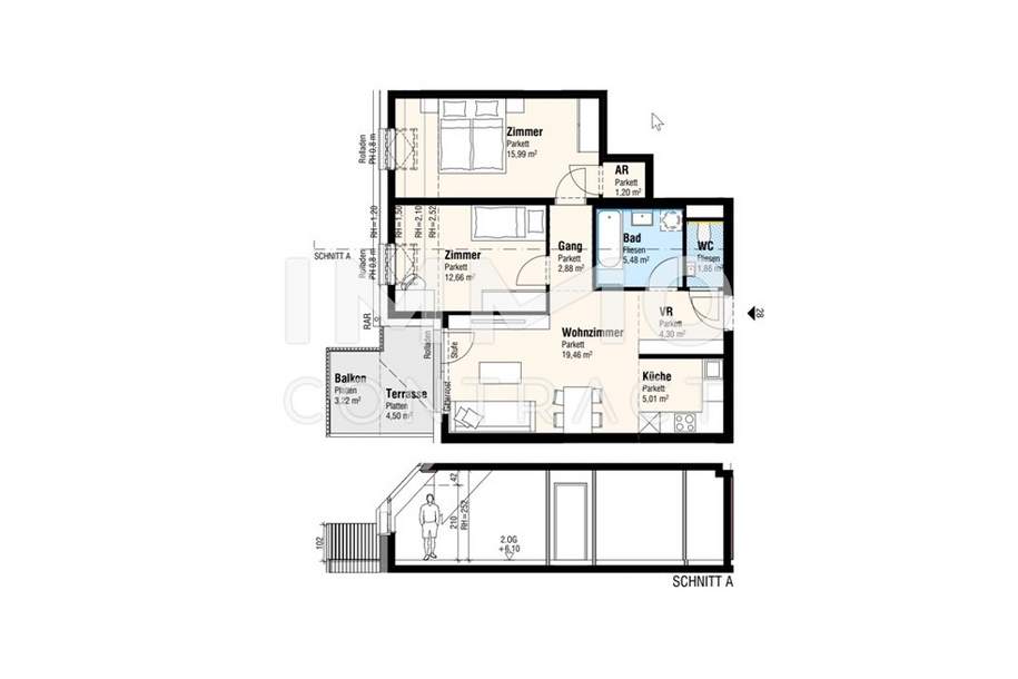 Schlüsselfertig, Wohnung-kauf, 330.000,€, 2326 Bruck an der Leitha