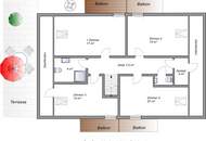 Eine Wohnung mit Garten, zwischen Strobl und Bad Ischl.