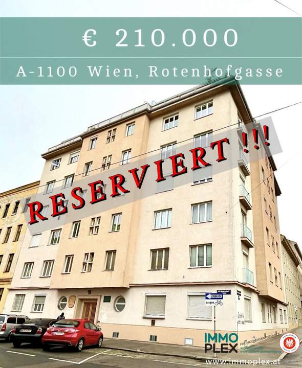 RESERVIERT!!! 3-Zimmer Eigentumswohnung in Wien-Favoriten Nähe U1 zu verkaufen!