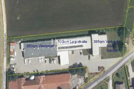 1.205qm GEWERBEOBJEKT - 395qmVerkauf_550qmLager_260qmWerkstatt - 4.803qm-BB-GELÄNDE, Gewerbeobjekt-kauf, 3542 Krems(Land)