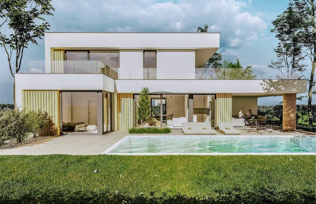 Rarität im Grünen - Geplantes Einfamilienhaus inkl. 77m² Dachterrasse, Küche und beheizbarem Swimmingpool.