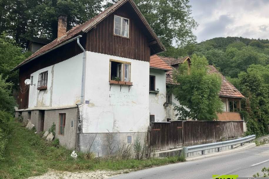 7,6 % Rendite – vermietete Doppelhaushälfte mit zusätzlicher Wohneinheit zur Renovierung und Selbstnutzung., Haus-legalform.mietkauf, 97.000,€, 2831 Neunkirchen