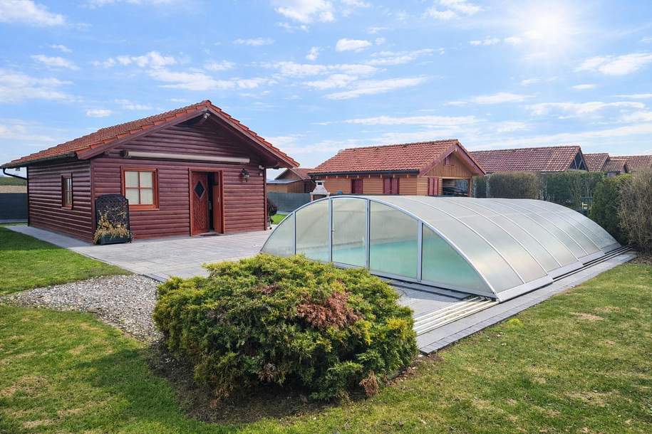 Kleingartenhaus auf Eigengrund mit Pool, Haus-kauf, 179.000,€, 4492 Linz-Land