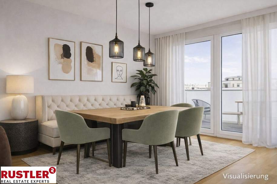 Exklusives Penthouse mit spektakulären Freiflächen nahe Prater &amp; UNO-City, Wohnung-kauf, 1.299.000,€, 1020 Wien 2., Leopoldstadt