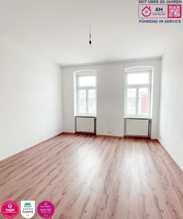 Lichtdurchflutete, ruhige 3-Zimmer-Altbauwohnung, nur 2 Minuten von der U3 entfernt