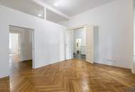 Zu Fuß zum Rochusmarkt & Donaukanal | Großzügiger Altbau mit ca. 3,60 m Raumhöhe | Separate Küche inkl. Küchenzeile | Hofseitiges Schlafzimmer mit Grünblick