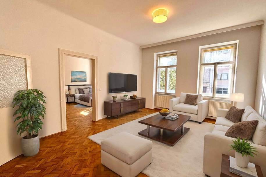 Schöne 3,5 Zimmer Altbauwohnung/Ordination im Nibelungenviertel nahe Schmelz, 1150!, Wohnung-kauf, 425.000,€, 1150 Wien 15., Rudolfsheim-Fünfhaus