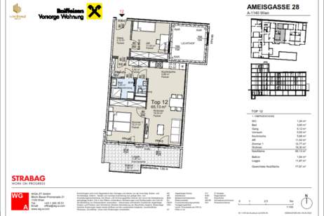 1140 Wien - Ameisgasse, Trendige 2+3 Zimmer-Neubauwohnungen, Wohnung-kauf, 474.600,€, 1140 Wien 14., Penzing