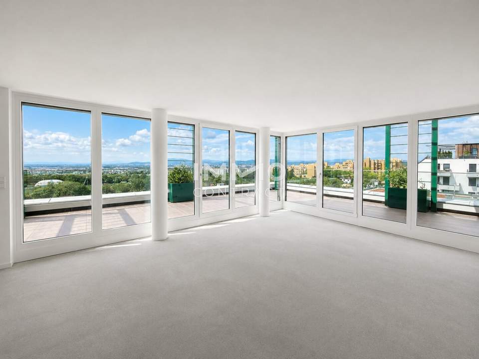 Sonnenpenthouse mit 90m2 Terrasse und Ausblick: Provisionsfrei - Wohnung + Büro mit luxuriöser Ausstattung