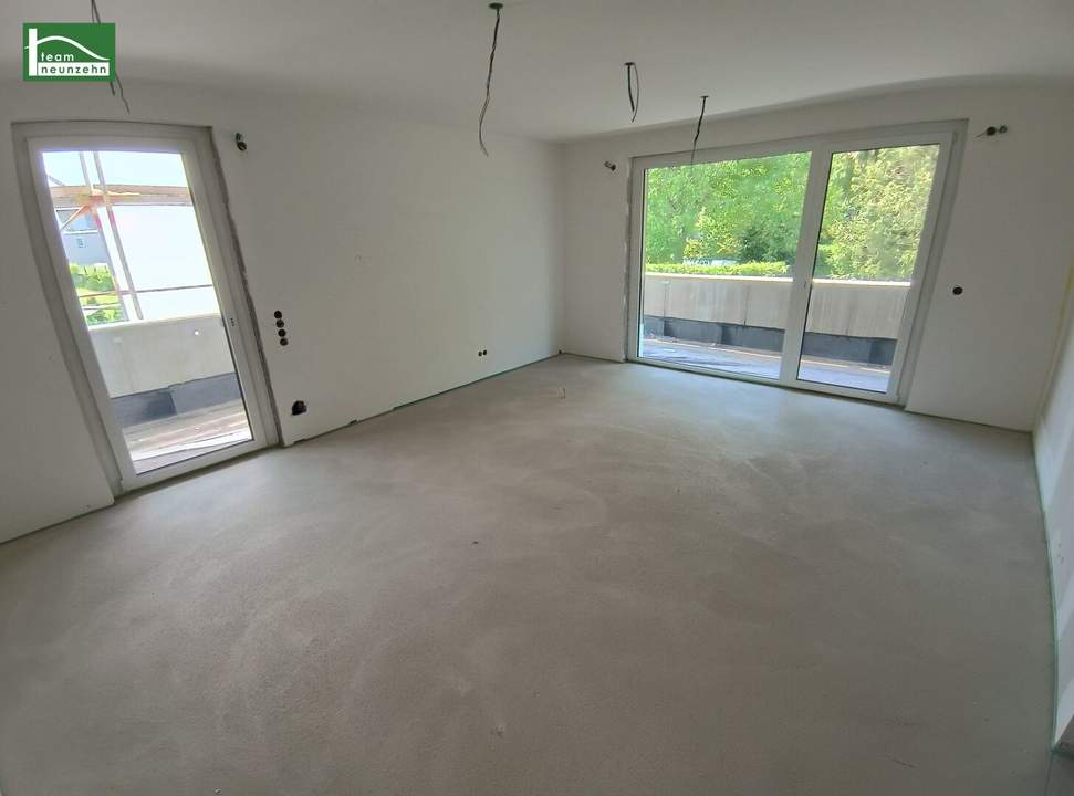 Sonne tanken am 31m2 großen privaten Balkon! Lichtdurchflutete 3-Zimmer-Erstbezugswohnung! FLORIANI – Quartier am Tullnerfeld
