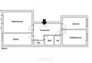 Charmante, ruhig gelegene 3 Zimmer-Wohnung, zentral begehbar, mit Balkon - WG geeignet
