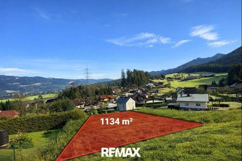*** TOP ANGEBOT 1134m² Baugrundstück 572/3 in Krieglach: Ruhige, Erhöhte Lage mit wundervollem Ausblick ***, Grund und Boden-kauf, 56.900,€, 8670 Bruck-Mürzzuschlag