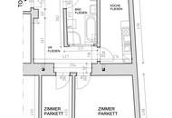 UNBEFRISTET - Hofseitige 2-Zimmer Altbauwohnung mit separater Küche und Kellerabteil in der Margaretenstraße