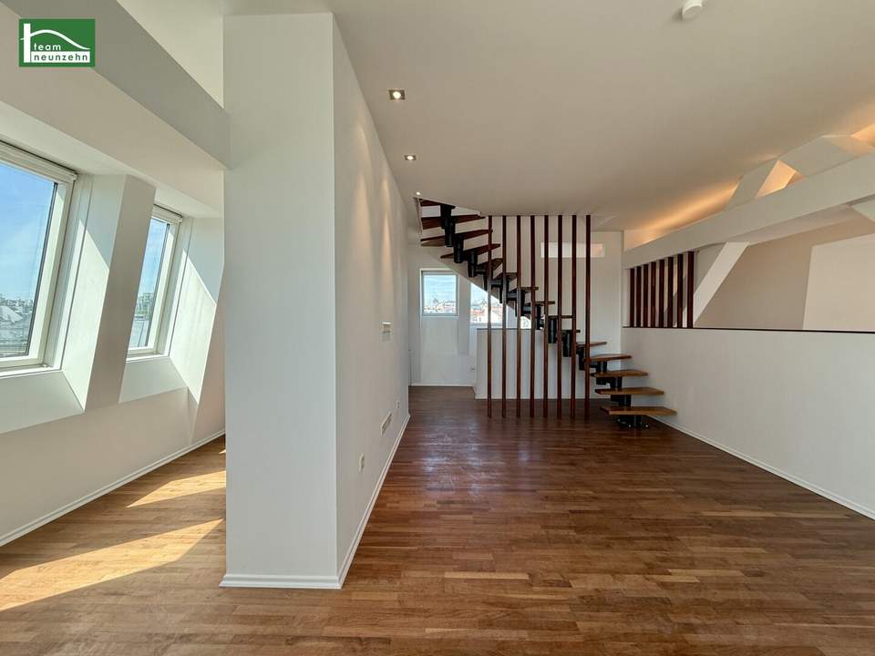 Exklusive 4-Zimmer-Dachgeschoss Maisonette Wohnung mit Terrasse und Aufzug direkt ins Penthouse — 1060 Wien! - JETZT ZUSCHLAGEN