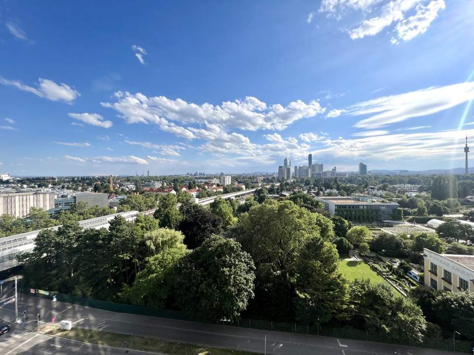 U-Bahn U1 Kagran - Sauna - Loggia - Fitnessraum - Deckenkühlung - Pool am Dach