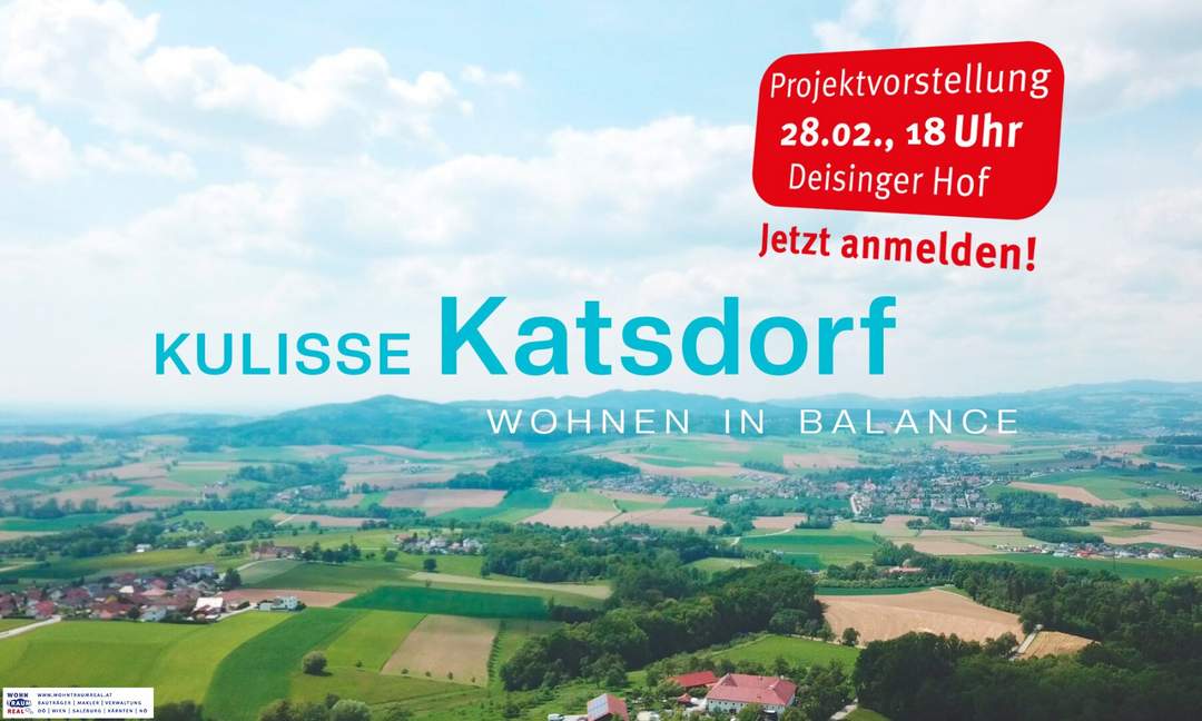 Kulisse Katsdorf - Wohnen in Balance: DOPPELHAUSHÄLFTE mit Garten und Aussicht, SCHLÜSSELFERTIG zum TOP-Preis!