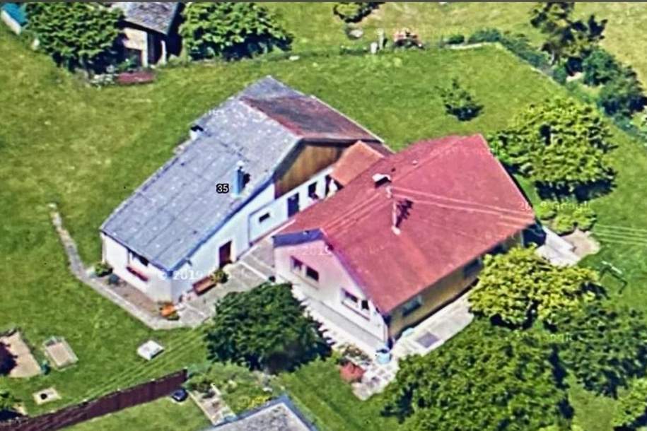 Älteres Haus mit Nebengebäude und Garage. Herrlicher Gebirgsblick am Ende der Burgwallstrasse, Haus-kauf, 395.000,€, 4060 Linz-Land