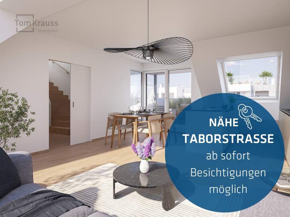 NEUES PROJEKT NÄHE 1020 LEOPOLDSTADT: FAMILIENHIT: 4-ZIMMER DACHGESHOSSWOHNUNG MIT TERRASSE