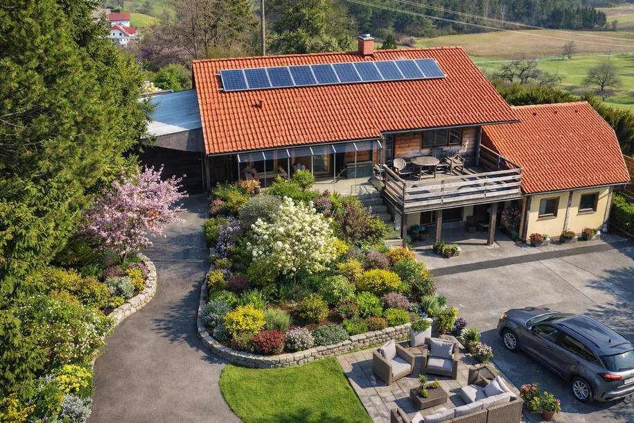 Entzückendes Haus mit Naturbadeteich, Sauna, Jacuzzi in ruhiger idylischer Lage am Güssinger Hügelland mit Traumaussicht, Haus-kauf, 195.000,€, 7540 Güssing