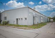ca. 1.800m² Halle mit Rampen und ebenerdiger Einfahrt | beheizt | 250m² Büro &amp; optionale Freiflächen