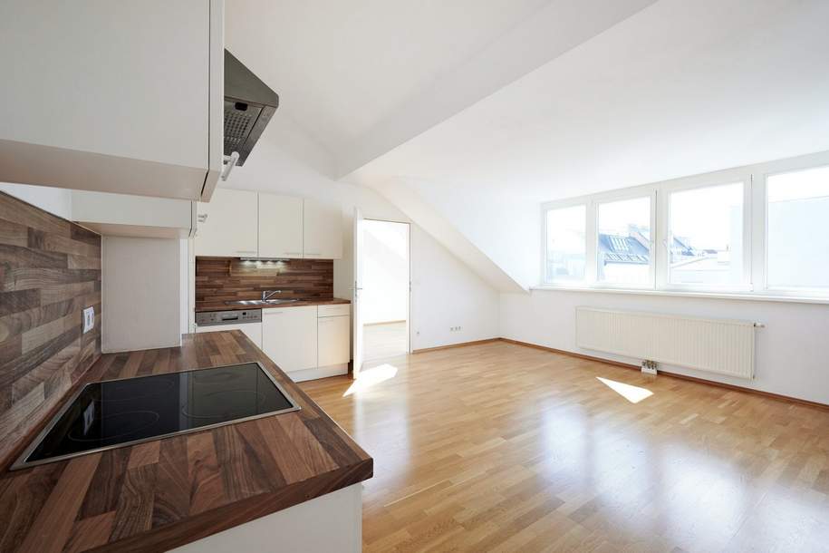 Sonnig, charmant, top Preis – 2-Zimmer-DG nahe Wienerberg, Wohnung-kauf, 249.000,€, 1100 Wien 10., Favoriten