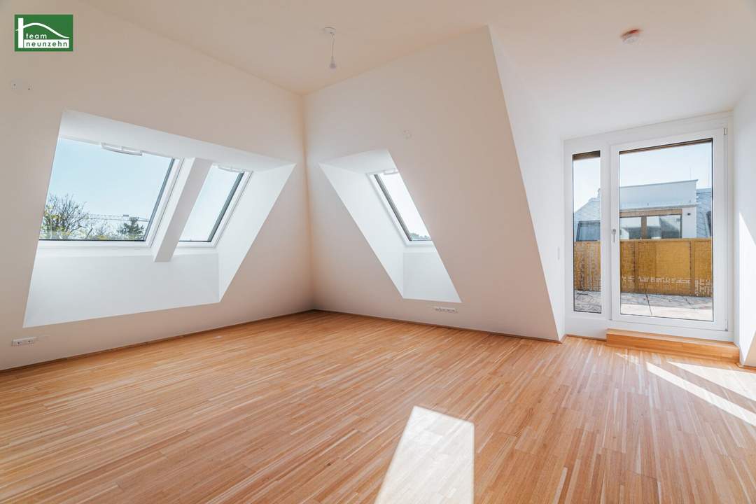 Erstbezug: Moderne 2-Zimmer Wohnung mit großzügigen Terrassen nahe Kagraner Platz U1