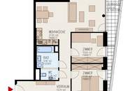 Attraktive 3-Zimmer-Wohnung mit Terrasse und voll ausgestatteter Küche nähe Wifi zu vermieten! (Top 31)