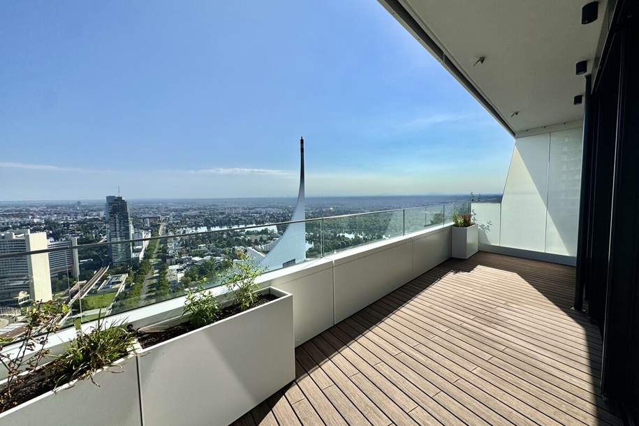 DANUBEFLATS. 40 Etage - The one and only: Einmalig inkl. Wellness and Swimming Pool, Wohnung-kauf, 799.000,€, 1220 Wien 22., Donaustadt