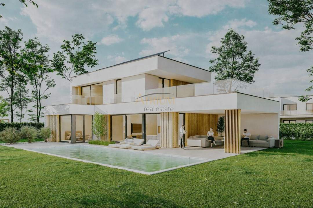 Rarität im Grünen - Geplantes Einfamilienhaus inkl. 77m² Dachterrasse, Küche und beheizbarem Swimmingpool.