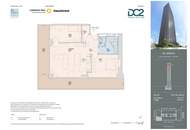 Exklusive 3 Zimmerwohnung im 51.Stock mit zwei Loggien und Skyline-Blick – DC 2 Tower